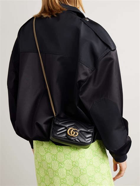 gucci gg marmont super mini leather shoulder bag women|gucci marmont bag small size.